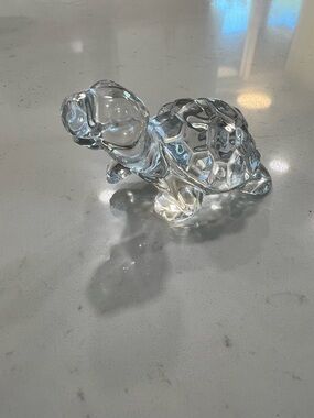 Crystal Turtle 24% Lead Paperweight Figurine Princess House - Vintage